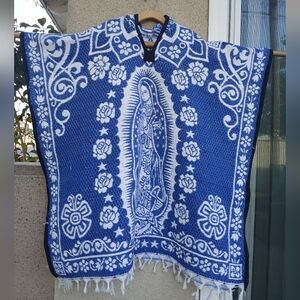 New Traditional Mexican Poncho (zarape) With Hoodie